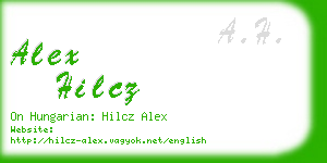 alex hilcz business card